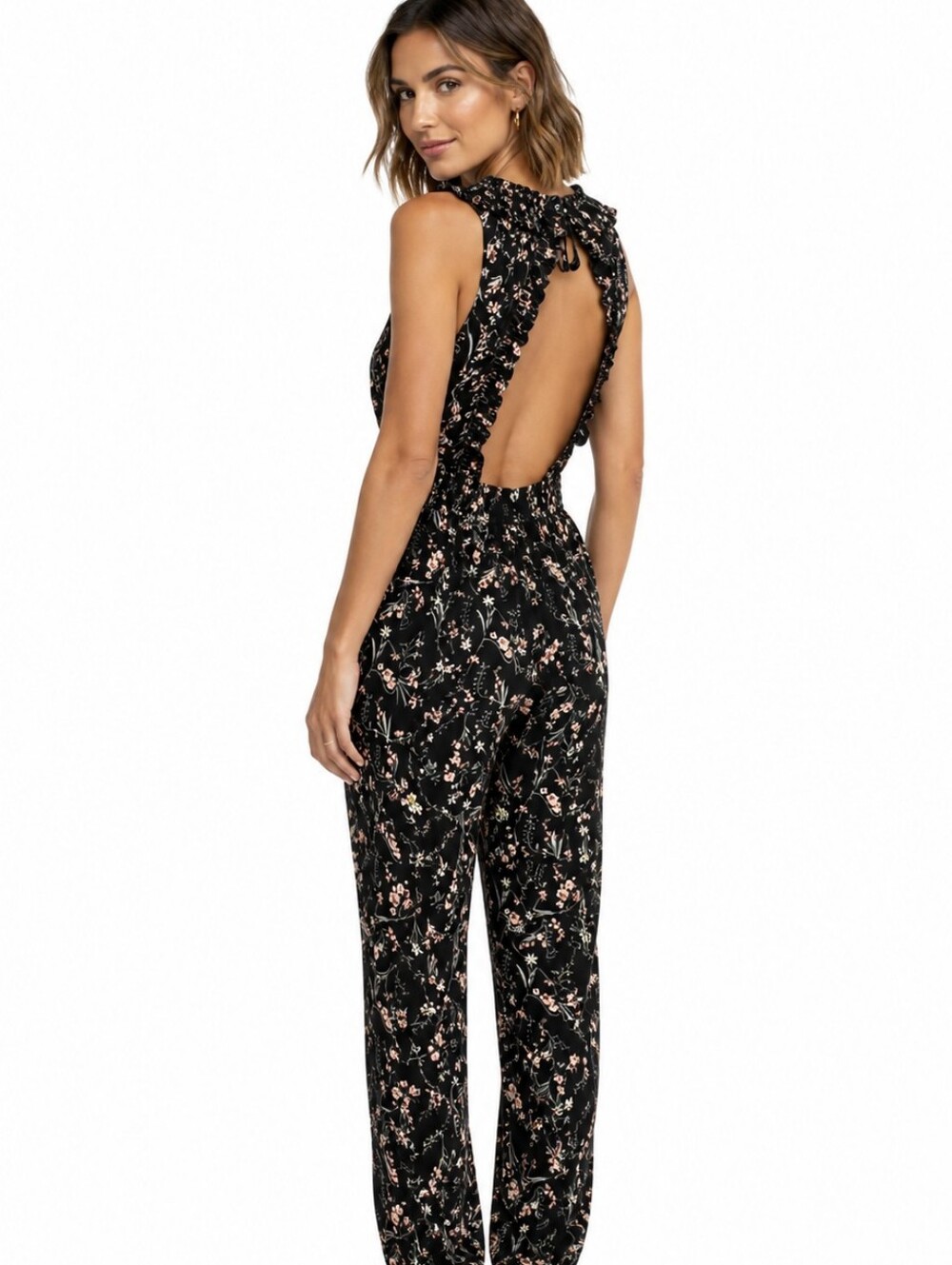 Evelyn blue jumpsuit floral